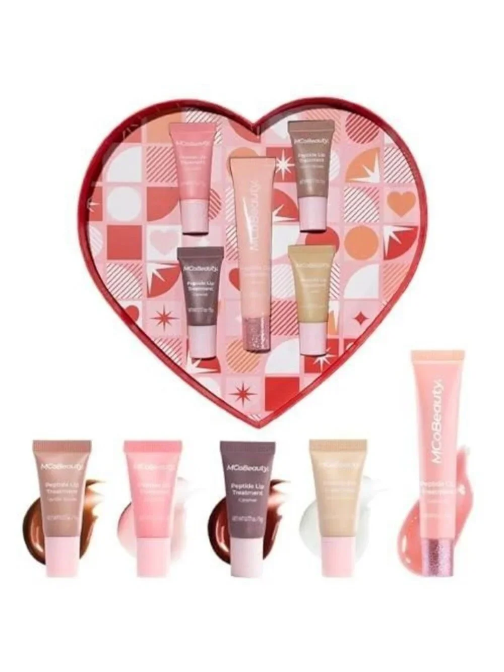 MCoBeauty Sweetheart Peptide Lip Treatment Set - Peptide Lip Gloss Balm & Tint K - Picture 1 of 6